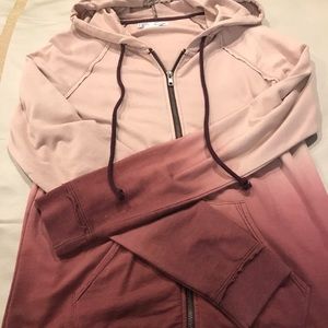 Maurices pink full zip hoodie